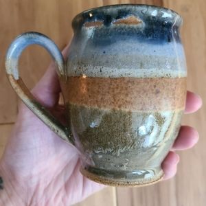 Vintage Handmade Ceramic Glazed Mug